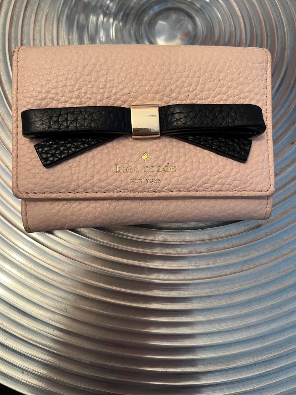 KATE SPADE EUC PINK BOW TRIFOLD 
CARD CASE with KEYRING